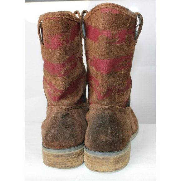 Ralph Lauren American Themed Brown Boots - Picture 3 of 11